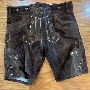 Men’s Dark Brown Lederhosen - Size 34